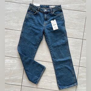 Denim flare high rise Zara